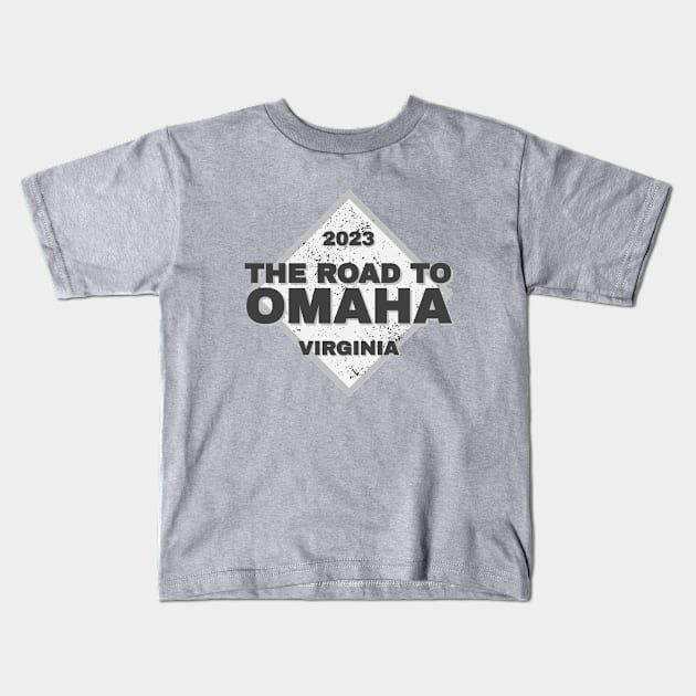 Virginia Road to Omaha College Baseball Kids T-Shirt by Designedby-E